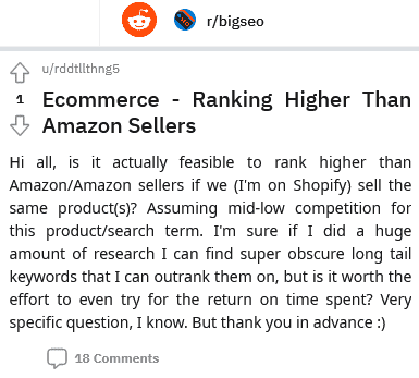 using shopify ecommerce to rank higher than amazon sellers