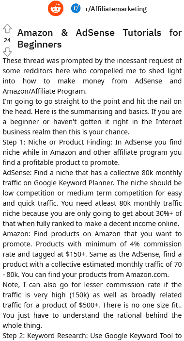 amazon affiliate program adsense setup finding suitable products keywords traffic