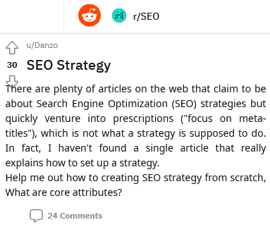 how do you define an seo strategy