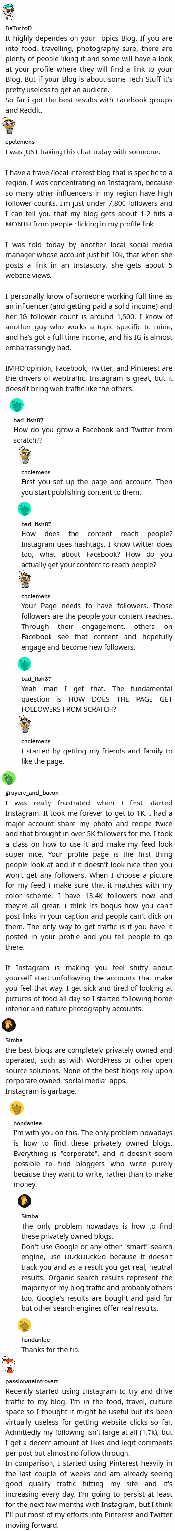 to convert some instagram followers into blog traffic