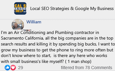 google my business GMB optimization for small businesses a case from an air conditioning and plumbing contractor