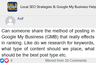 the method of posting in GMB that affects ranking keyword research content type