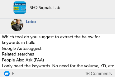 i need keywords only google autosuggest versus related searches versus people also ask paa
