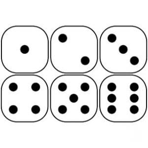 Probability for rolling dice with registering sample space