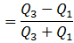 coefficient of quartile deviation