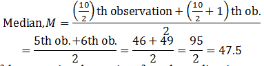 mean deviation about the median b