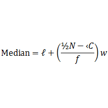 Calculation of Median for Grouped Data