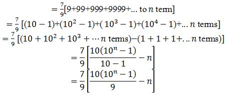 a series of recurring digit numbers a