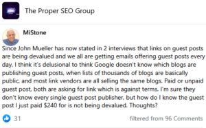 should do we follow some John Mueller's thoughts on SEO? Search Engine Optimization