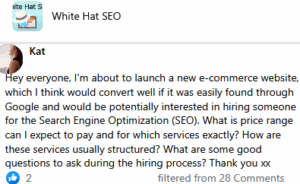 Comments on SEO Price Range for E-Commerce