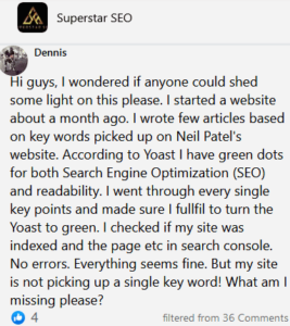I Accomplished Yoast's Full-Green, but My Site Is Not Picking up a Keyword Yet
