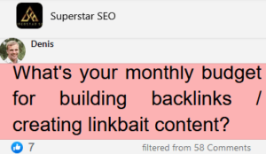 Monthly Budget for Building Backlinks and Creating Linkbait Content