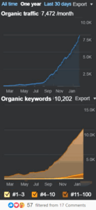 Twin Graphs of Organic Traffic and Keywords and the SEO Strategy