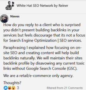 Your SEO Client Guessed That Your SEO Service Included Backlink Building He She Bought Whereas Neither It Was a Deal nor You Mentioned It