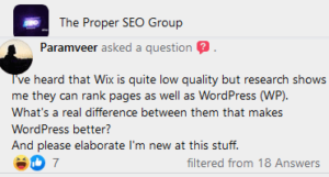 Can a Wix site rank its pages as well as WordPress pages?