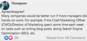 (Dis)*agree? A Chief Marketing Officer (CMO) needs to Spend Some Hours a Week Working on SEO