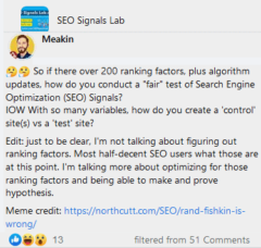 how can we figure out a few of the hundreds of seo ranking factors which drive mostly positive effects