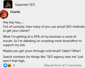 How Many of You Mostly got Your Clients from Search Engines?