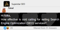 how much success rate is cold calling for selling seo services