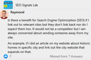 is there a benefit for seo if i link out to relevant sites i am not interested to deem them my competitors