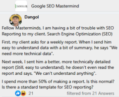 is there a standard template for seo reporting