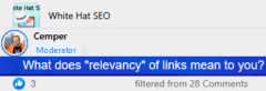 thoughts about relevancy of links backlinks