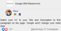 Match Your H1 to your Title and Description to First Paragraph on the Page. Google Won't Change your Meta Data