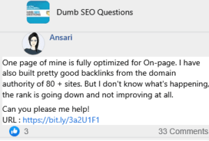 Solution for the rank is going down After building HQ Backlinks from Sites with High Domain Authority of Near 80
