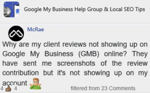 Why are my Client Reviews Not Showing up on Google My Business GMB Online?