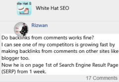 Do Backlinks From Comments Work Fine?