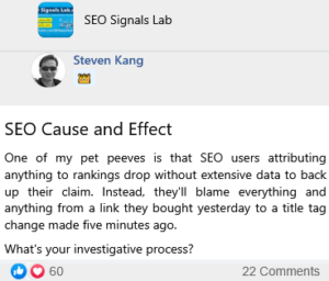 SEOers Saying Rankings Drop Without Extensive Data to Back Up Their Claim