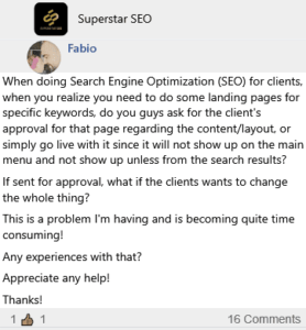 When Do You Ask SEO Client for Approval Regarding the Content or Layout?