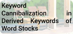 Keyword Cannibalization in Derived Keywords of Word Stocks