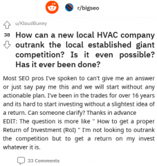 A New Local HVAC Company Wanted to Outrank the Local Established Giant Competition
