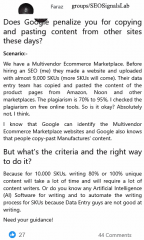 A Multivendor Ecommerce Marketplace Worried That Their Copy-Pasted Products Lead To Get Penalty