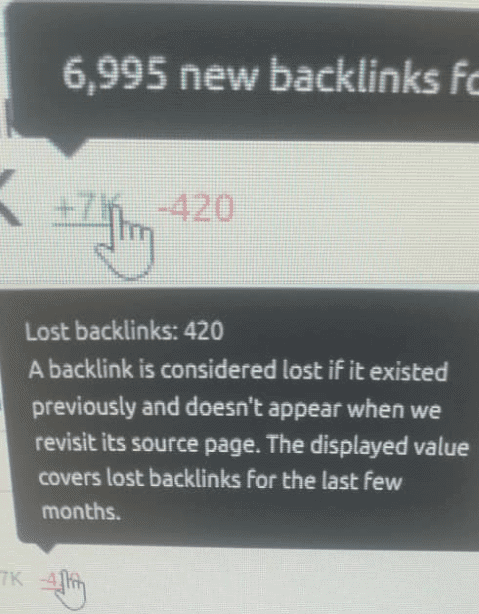 backlinks lost