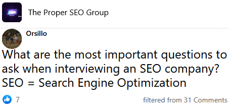 most important questions to ask when interviewing an SEO company