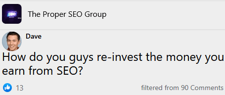 re invest the money you earn from seo