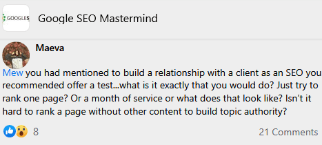 to build a relationship with a client on seo
