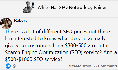 the seo difference of two different prices