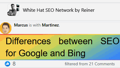 differences between seo for google and bing