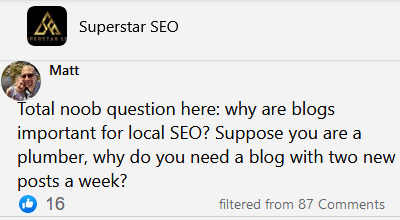 does local seo include a blog