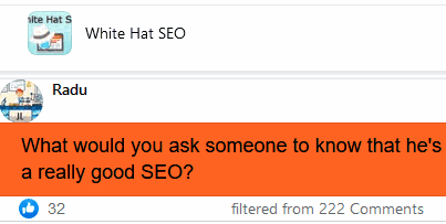 to know whether a person is good in SEO