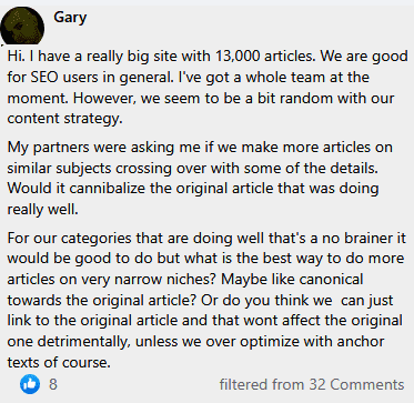 i have thousands of seo-friendly articles if i will write a new bunch of similar posts to strengthen them will it trig cannibalization